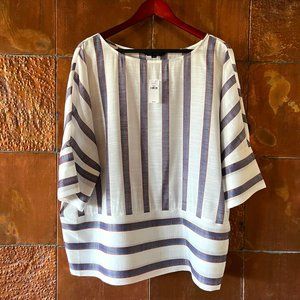 Banana Republic, NWT, Striped dolman sleeve top, Large
